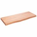 vidaXL Stolová doska bledohnedá 100x40x(2-6) cm ošetrený masívny dub
