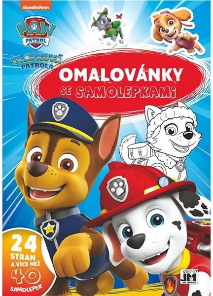 Omalovánky se samolepkami - Tlapková patrola