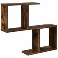 vidaXL Stenná polica Dymový dub 60 x 12 x 50,5 cm Kompozitné drevo