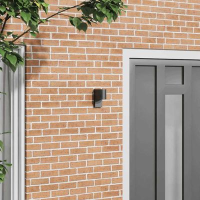 vidaXL Exteriérové nástenné svietidlo Čierna 12 x 7 x 15 cm