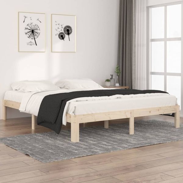 vidaXL Posteľný rám borovicový masív 160x200 cm