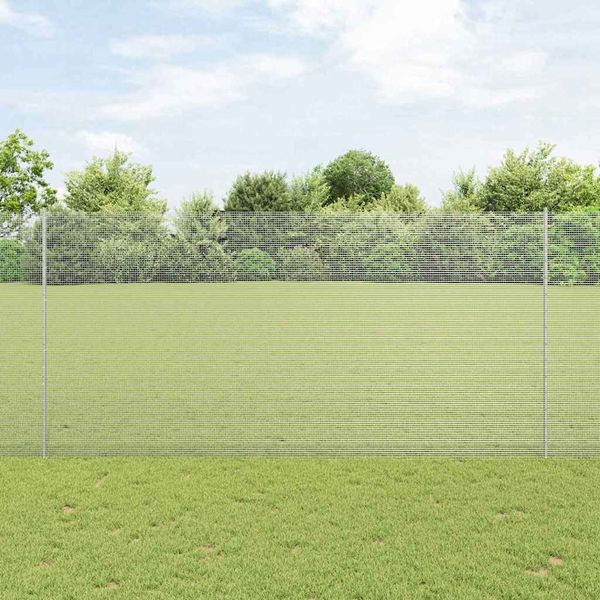 vidaXL Zváraný drôtový plot s podperou 10 x 1,5 m Strieborná Sieťovina