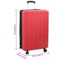 vidaXL Kufor so zámkom Červená 50 x 30 x 76 cm ABS plast