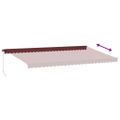 vidaXL Ručne zaťahovacia markíza vínová 600x350 cm