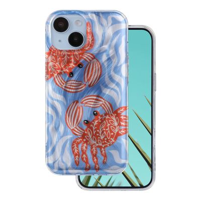 Ultra trendy letné puzdro pre iPhone 14 6,1" krab