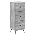 vidaXL Zásuvkový kabinet Sivá sonoma 33 x 34,5 x 90 cm