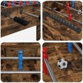vidaXL Stolný futbal Údený Dub 125 x 60,5 x 80 cm Kompozitné drevo