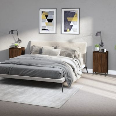 vidaXL Nočné stolíky 2 ks hnedý dub 40x35x70 cm spracované drevo