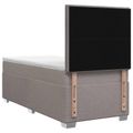 vidaXL Posteľ boxspring s matracom Sivohnedá 100 x 200 cm Látka