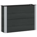 vidaXL Vyvýšený záhradný záhon Čierna 100 x 30 x 72 cm WPC a hliník