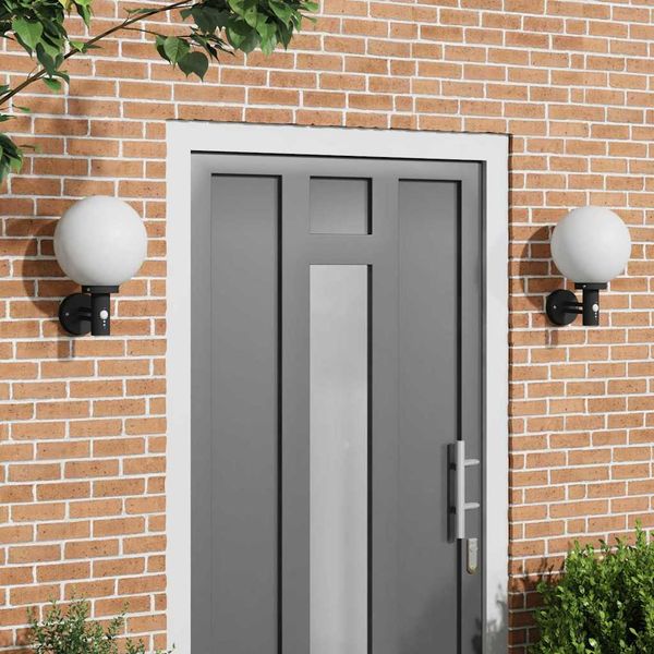vidaXL Exteriérové nástenné svietidlo 2 pcs Čierna 28 x 25 x 38 cm