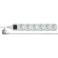 Prodlužovací kabel EMOS P1613 / 3 m / 6 zásuviek / s vypínačom / biely / PVC / 1 mm2