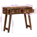 VidaXL Konzolový stolík 90x32x75 cm Rekultivované masívne drevo