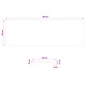 vidaXL Parapety 2 ks Biela 90 x 30 x 2 cm Masívne dubové drevo