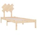 vidaXL Posteľný rám 75x190 cm malé jednolôžko masívne drevo