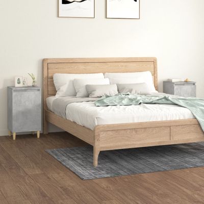 vidaXL Nočné stolíky 2 ks betónovo sivé 40x35x70 cm spracované drevo