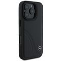 Puzdro Mercedes pre iPhone 16 Pro Max 6,9" MEHCP16X23RBCSK Hardcase MB Curved Stitches Kožené čierne