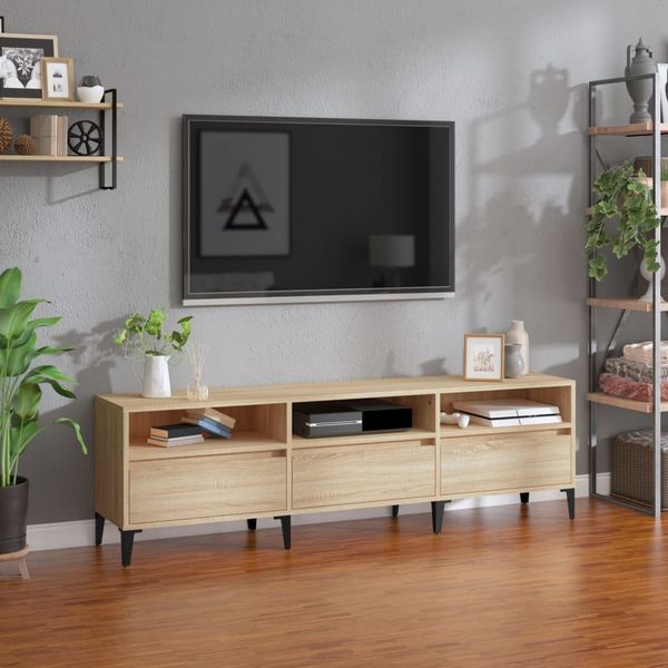 vidaXL TV skrinka dub sonoma 150x30x44,5 cm, kompozitné drevo