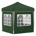vidaXL Prístrešok na párty 195 x 195 x 245 cm Zelená Oxfordská látka