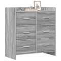 vidaXL Servírovacia skriňa Sivý Sonoma 75 x 33 x 80 cm