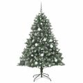 vidaXL Umelý vianočný stromček Zelená 180 cm PVC, plast a oceľ