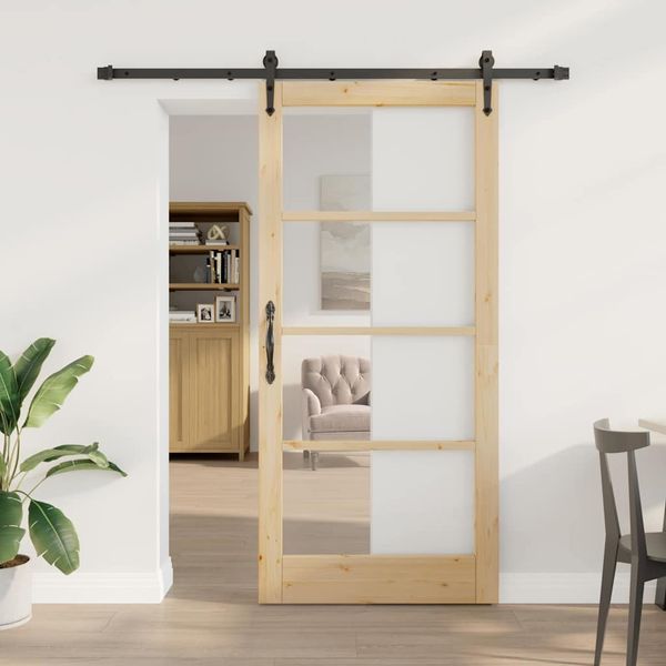 vidaXL Posuvné dvere Prírodná 93 x 202 cm