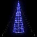 vidaXL LED Vianočný stromček so zemnými kolíkmi Modrá 400 cm Železo