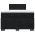 vidaXL Posteľný rám boxspring s matracom čierny 120x200 cm zamat