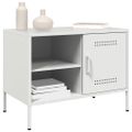 vidaXL TV skrinky 2 ks biele 68x39x50,5 cm oceľ