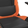 vidaXL Herná stolička čierna a oranžová umelá koža
