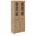vidaXL Highboard 2 ks Remeselný dub 69,5 x 34 x 180 cm