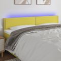 vidaXL Čelo postele s LED zelené 200x5x78/88 cm látka