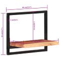 vidaXL Nástenné police 2 ks 40x24x35 cm akáciový masív a oceľ