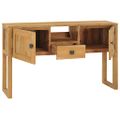 vidaXL Konzolový stolík 120x32x75 cm masívne teakové drevo