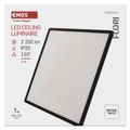 LED prisadené svietidlo FLORI štvorcový, čierné, 22W, neutrálna biela