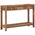 vidaXL Konzolový stôl Hnedá 107 x 33 x 76 cm Masívne obnovené drevo