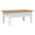 vidaXL Konferenčný stolík, biely 100x60x45 cm, borovica Panama Range