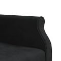 vidaXL Pohovka v tvare L čierna 271x140x70 cm zamat