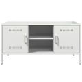 vidaXL TV skrinka biela 100,5x39x50,5 cm oceľ