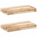 vidaXL Plávajúce police 2 ks 60x20x4 cm neošetrené masívne drevo akácia