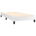 vidaXL Boxspring posteľ s matracom a LED biela 80x200 cm umelá koža