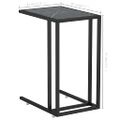 vidaXL Počítačový stolík čierny mramor 50x35x65 cm tvrdené sklo