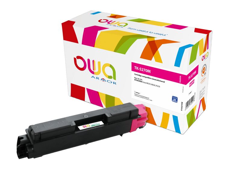 OWA Armor toner kompatibilný s Kyocera TK-5270M, 6000st, červená/magenta