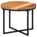 vidaXL Konferenčný stolík 45x45x35 cm akáciový masív a železo