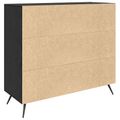 vidaXL Servírovacia skriňa Čierny dub 89,5 x 34 x 80 cm