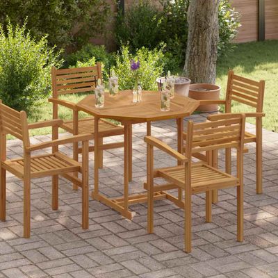 vidaXL Stolová doska 90x90x2,5 cm osemuholník masívne teakové drevo