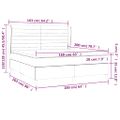 vidaXL Posteľný rám boxspring s matracom čierny 160x200 cm zamat
