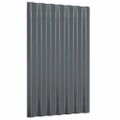 vidaXL Antracitové strešné panely 12 ks pozinkovaná oceľ 60x36 cm