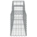 vidaXL Oblúkový gabionový kôš 25 ks 200x30x40/60 cm pozinkované železo