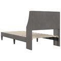 vidaXL Rám postele s čelnou doskou Tmavosivá 100 x 203 cm Zamat